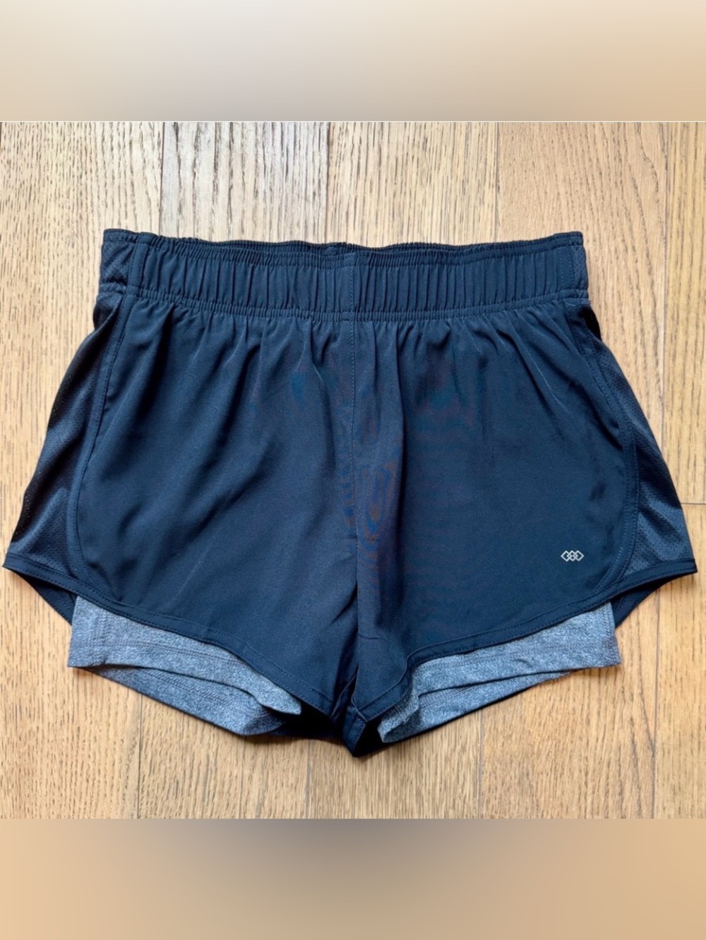 Black 2-in1 Run Shorts with Grey Bike Short NWT - Size S